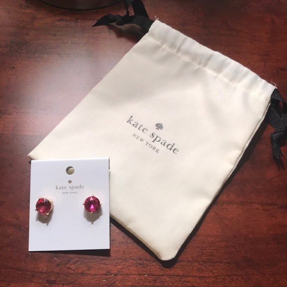 Kate Spade Earrings! Brand New! Gumdrop Fuchsia. - Picture 3 of 3